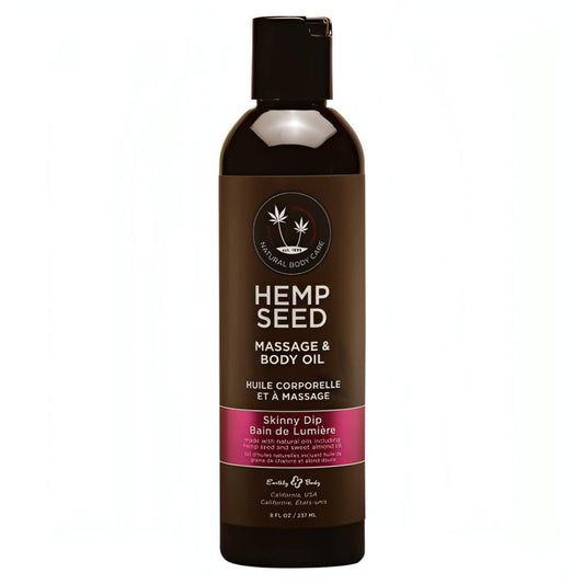 Hemp Seed Massage & Body Oil - Skinny Dip (Vanilla & Fairy Floss) Scented - 237 ml Bottle - Btantalized.com.au