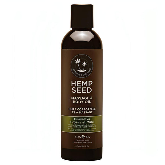 Hemp Seed Massage & Body Oil - Guavalava (Guava & Blackberry) Scented - 237 ml Bottle - Btantalized.com.au