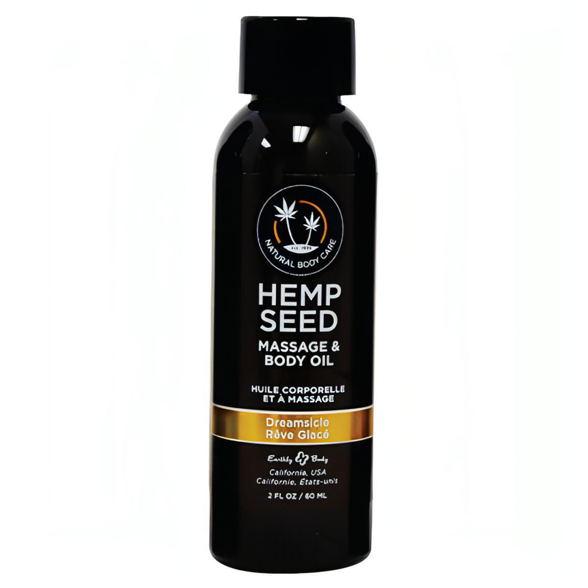 Hemp Seed Massage & Body Oil - Dreamsicle (Tangerine & Plum) Scented - 59 ml Bottle - Btantalized.com.au