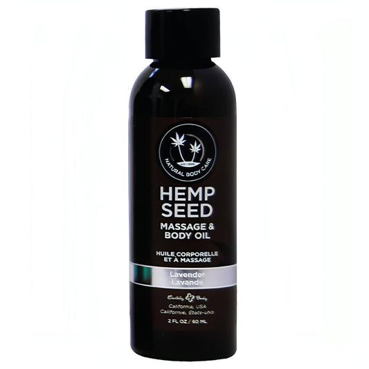 Hemp Seed Massage & Body Oil - Lavender Scented - 59 ml Bottle - Btantalized.com.au