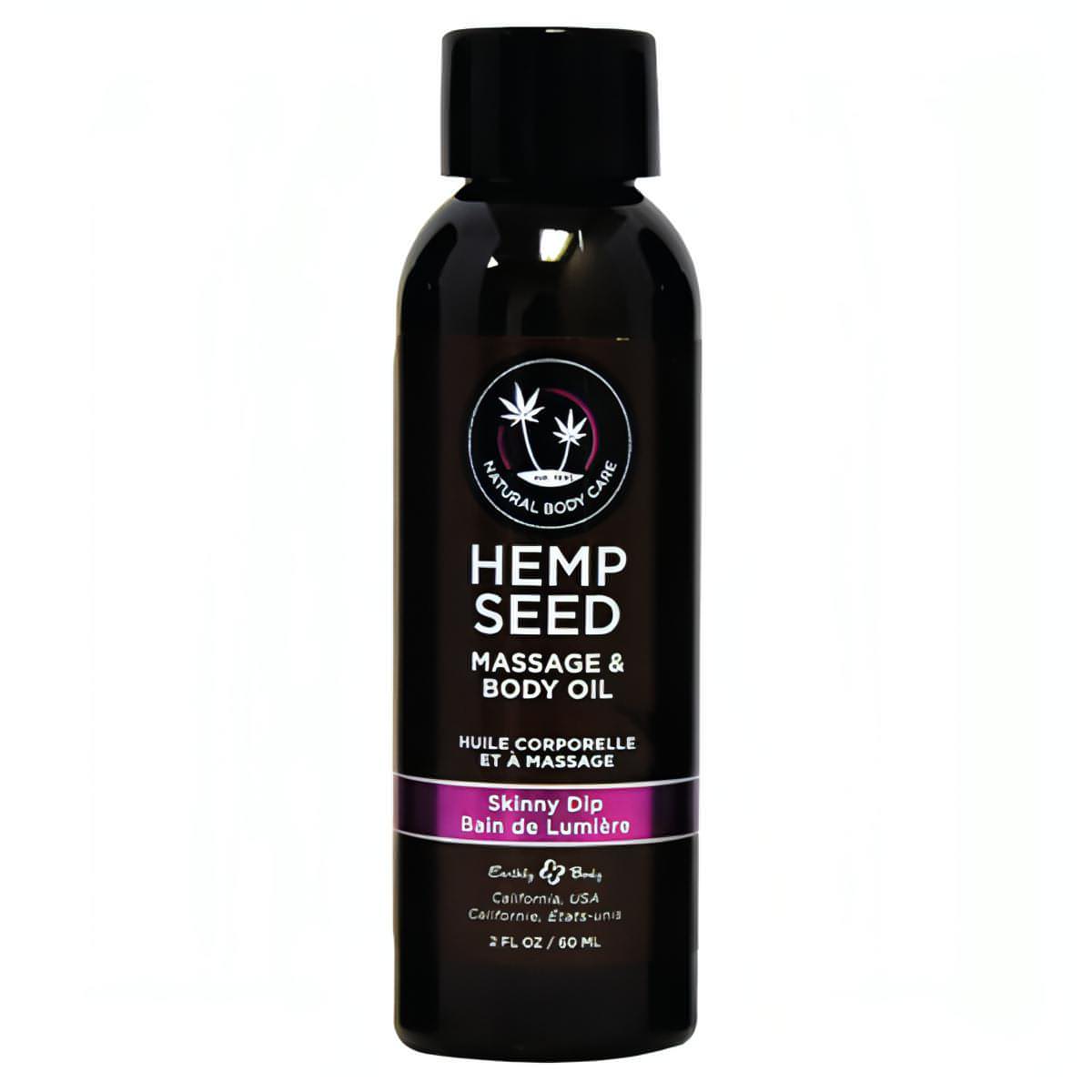Hemp Seed Massage & Body Oil - Skinny Dip (Vanilla & Faiy Floss) Scented - 59 ml Bottle - Btantalized.com.au