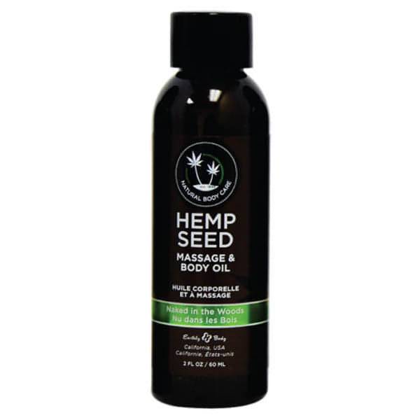 Hemp Seed Massage & Body Oil - Naked In The Woods ( Tea & Ginger) Scented - 59 ml Bottle - Btantalized.com.au