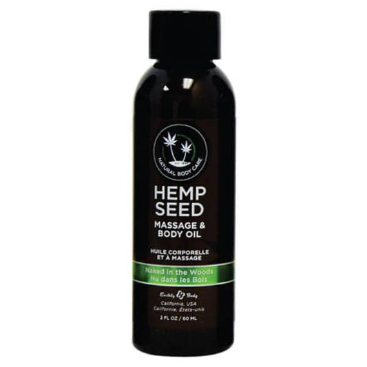 Hemp Seed Massage & Body Oil - Naked In The Woods ( Tea & Ginger) Scented - 59 ml Bottle - Btantalized.com.au