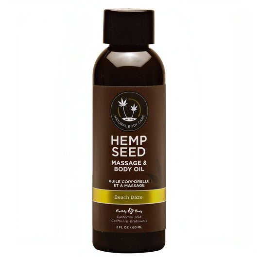 Hemp Seed Massage & Body Oil - Beach Daze (Coconut & Pineapple) Scented - 59 ml Bottle - Btantalized.com.au