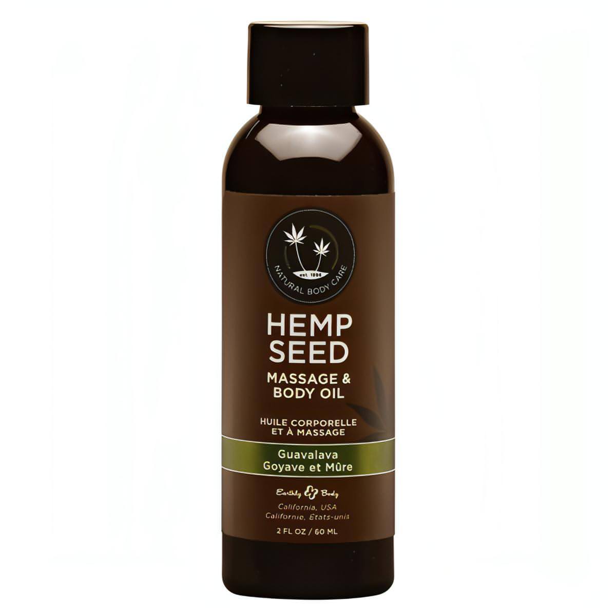 Hemp Seed Massage & Body Oil - Guavalava (Guava & Blackberry) Scented - 59 ml Bottle - Btantalized.com.au