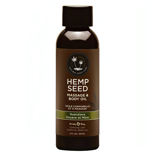 Hemp Seed Massage & Body Oil - Guavalava (Guava & Blackberry) Scented - 59 ml Bottle - Btantalized.com.au