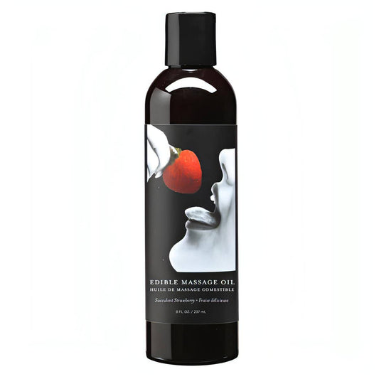 Edible Massage Oil - Succulent Strawberry Flavoured - 237 ml Bottle - Btantalized.com.au