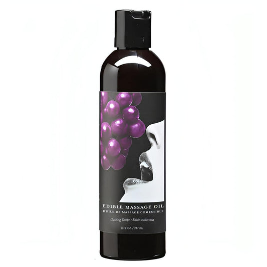 Edible Massage Oil - Gushing Grape Flavoured - 237 ml Bottle - Btantalized.com.au