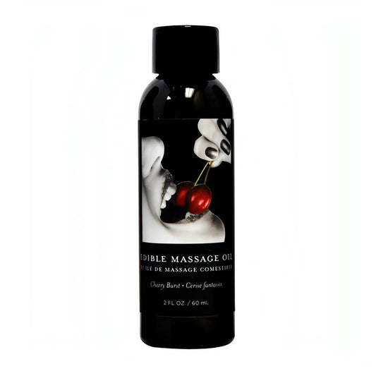 Edible Massage Oil - Cherry Burst Flavoured - 59 ml Bottle - Btantalized.com.au