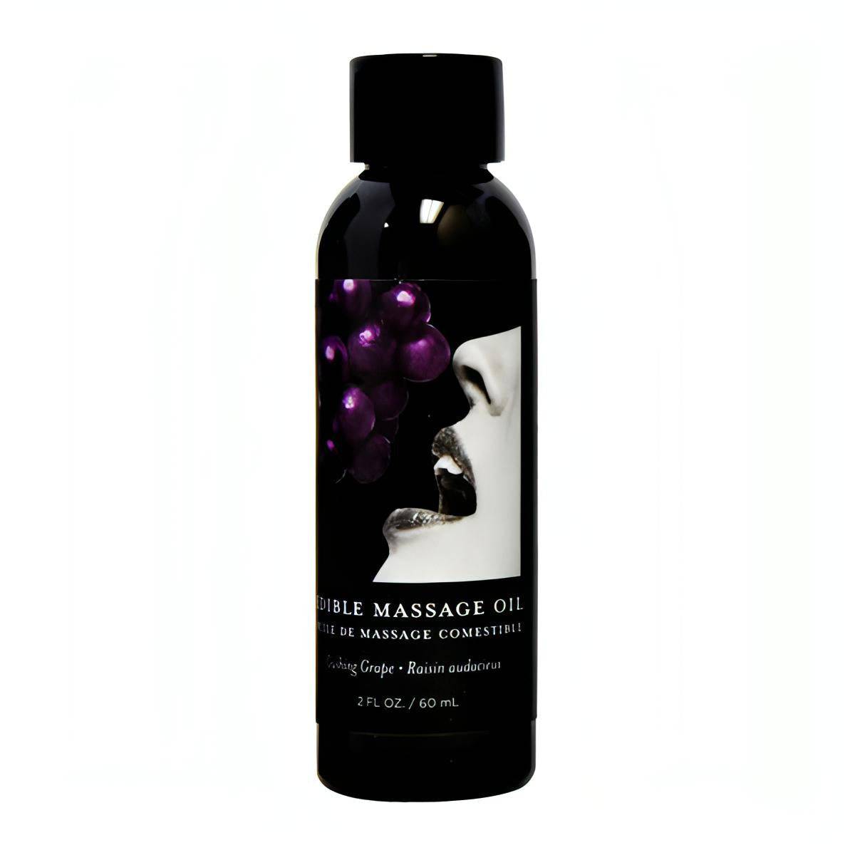 Edible Massage Oil - Gushing Grape Flavoured - 59 ml Bottle - Btantalized.com.au