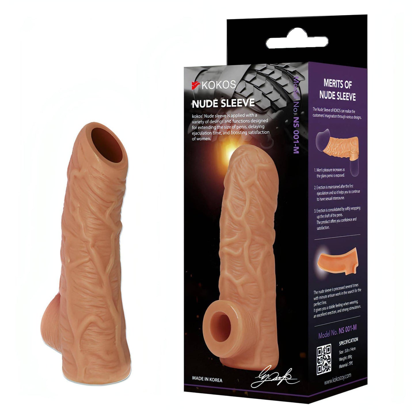 Kokos Nude Sleeve 1 -  Penis Extension Sleeve - Btantalized.com.au