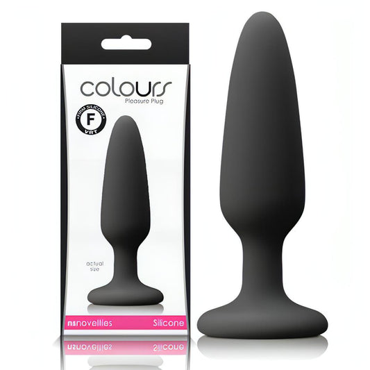 Colours Pleasures - Black Small Butt Plug - Btantalized.com.au