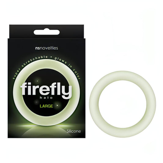 Firefly Halo - Glow In Dark Clear Large 60 mm Cock Ring - Btantalized.com.au