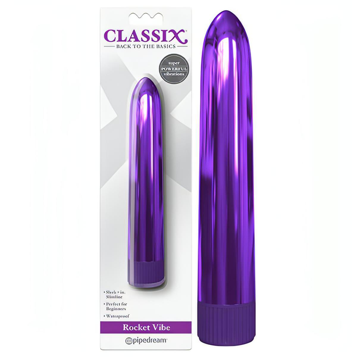 Classix Rocket Vibe - Metallic  17.8 cm (7'') Vibrator - Btantalized.com.au