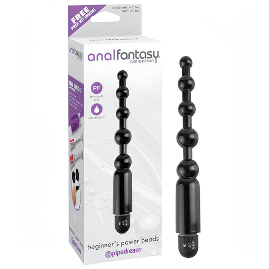 Anal Fantasy Collection Beginner's Power Beads -  12.7 cm (5'') Vibrating Anal Beads - Btantalized.com.au