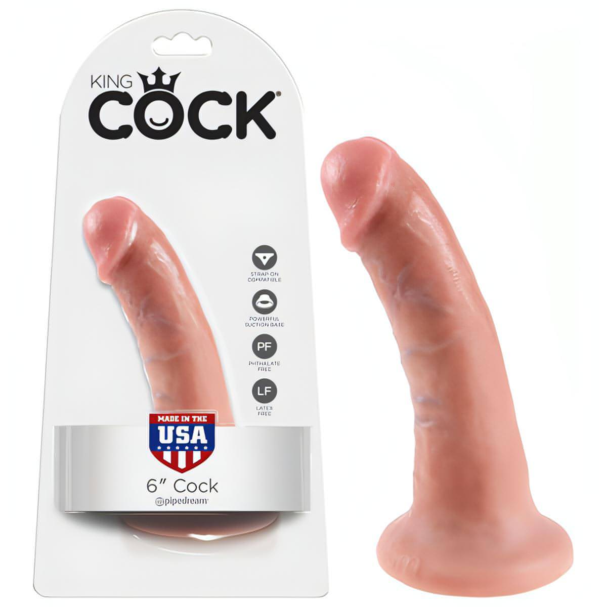 King Cock 6'' Cock -  15.2 cm (6'') Dong - Btantalized.com.au