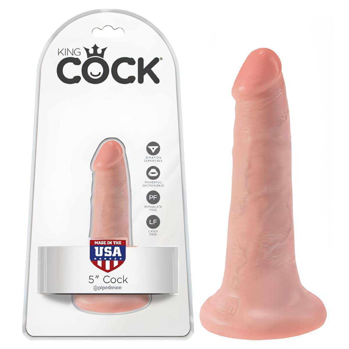 King Cock 5'' Cock -  12.7 cm (5'') Dong - Btantalized.com.au