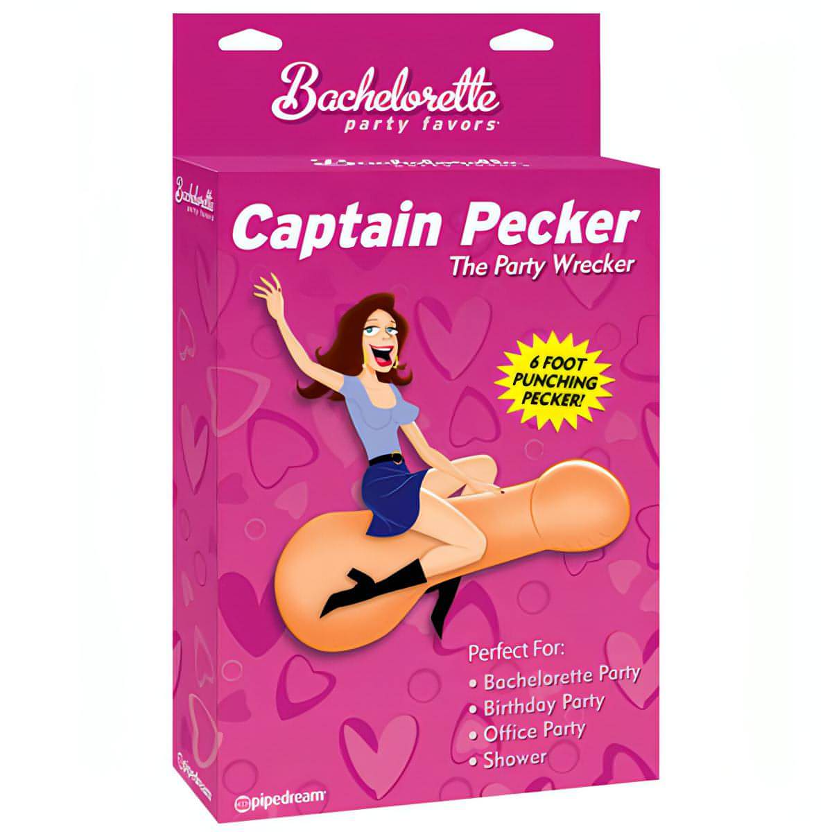 Bachelorette Party Favors Captain Pecker - Inflatable Penis - Btantalized.com.au
