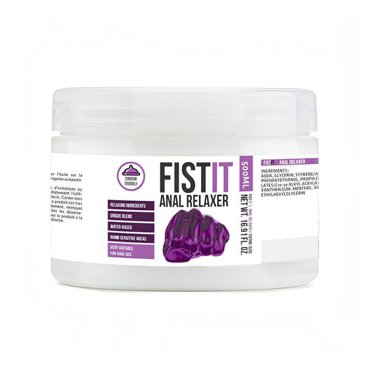 Pharmquests Fist-It Anal Relaxer - Water Based Relaxing Lubricant - 500 ml Tub - Btantalized.com.au