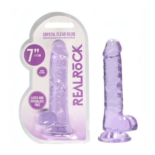 RealRock 7'' Realistic Dildo With Balls -  17.8 cm Dong - Btantalized.com.au