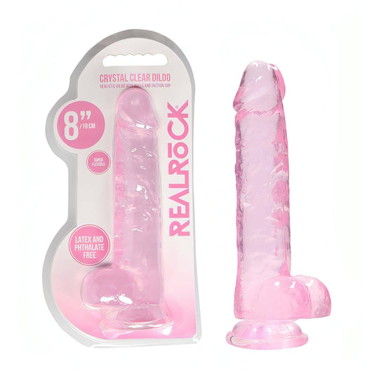 RealRock 8'' Realistic Dildo With Balls -  20.3 cm Dong - Btantalized.com.au