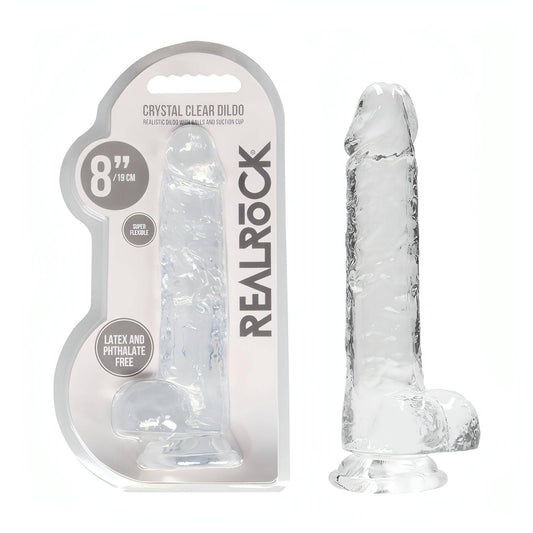 RealRock 8'' Realistic Dildo With Balls -  20.3 cm Dong - Btantalized.com.au