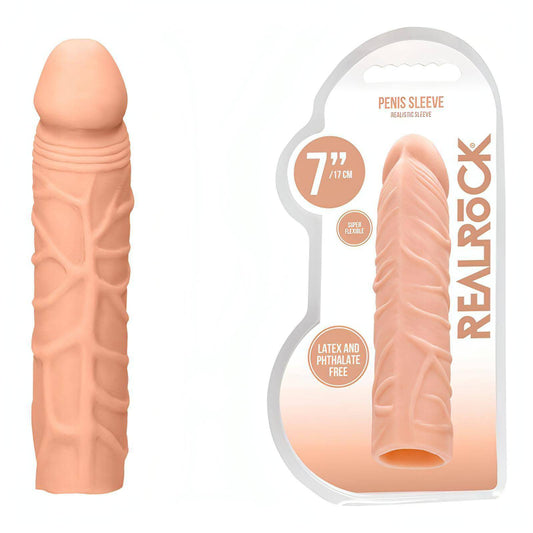 REALROCK 7'' Penis Extender -  17.8 cm Penis Extension Sleeve - Btantalized.com.au