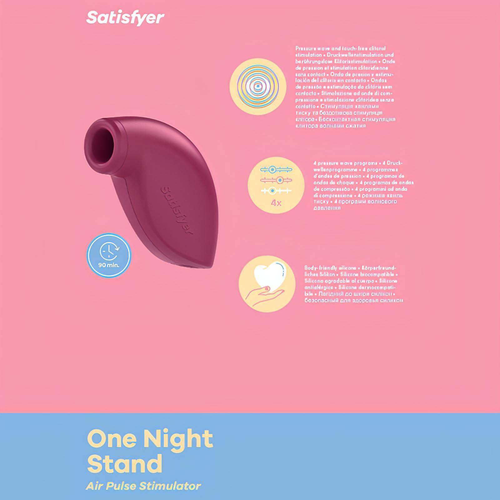 Satisfyer One Night Stand - Touch-Free Disposable Clitoral Stimulator - Btantalized.com.au