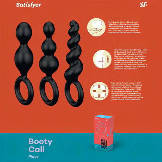 Satisfyer Booty Call -  Butt Plugs - Set of 3 - Btantalized.com.au