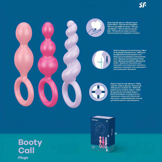Satisfyer Booty Call -  Butt Plugs - Set of 3 - Btantalized.com.au