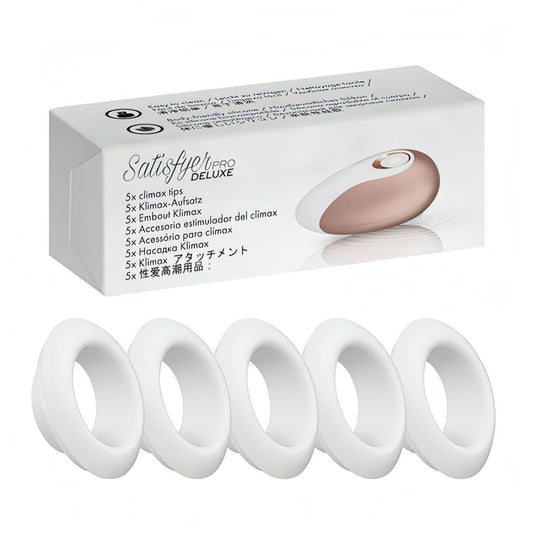 Satisfyer Pro Deluxe Climax Heads - 5 Replacement Silicone Heads for Satisfyer Pro Deluxe - Btantalized.com.au