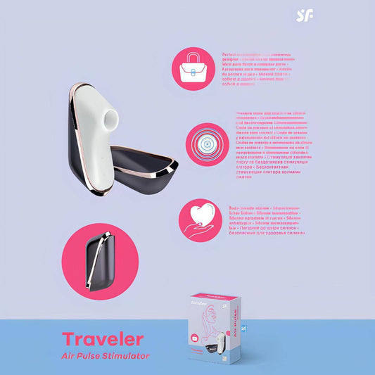Satisfyer Pro Traveller - USB Rechargeable Touch-Free Clitoral Stimulator - Btantalized.com.au