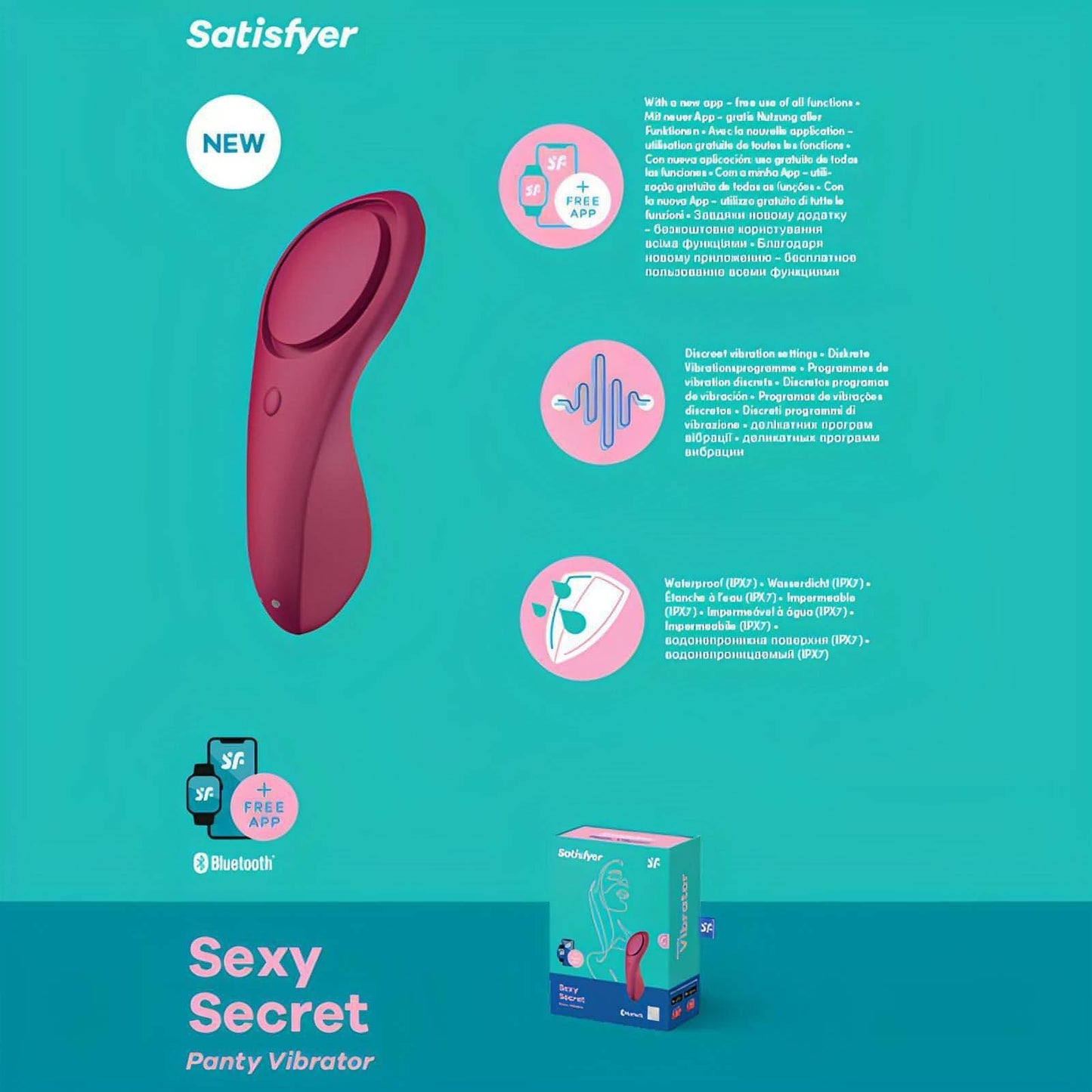 Satisfyer Sexy Secret - App Contolled USB-Rechargeable Panty Vibrator - Btantalized.com.au