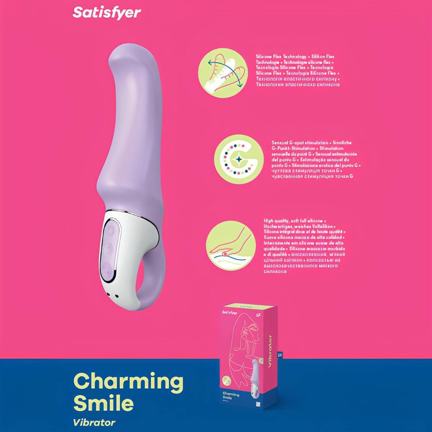 Satisfyer Vibes - Charming Smile - Lilac USB Rechargeable Vibrator - Btantalized.com.au