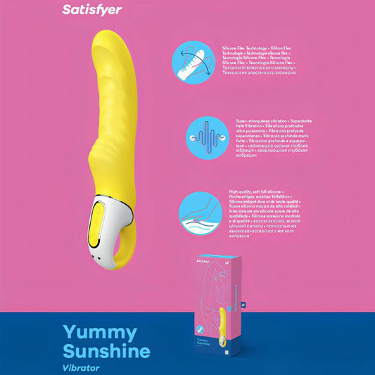 Satisfyer Vibes - Yummy Sunshine -  USB Rechargeable Vibrator - Btantalized.com.au
