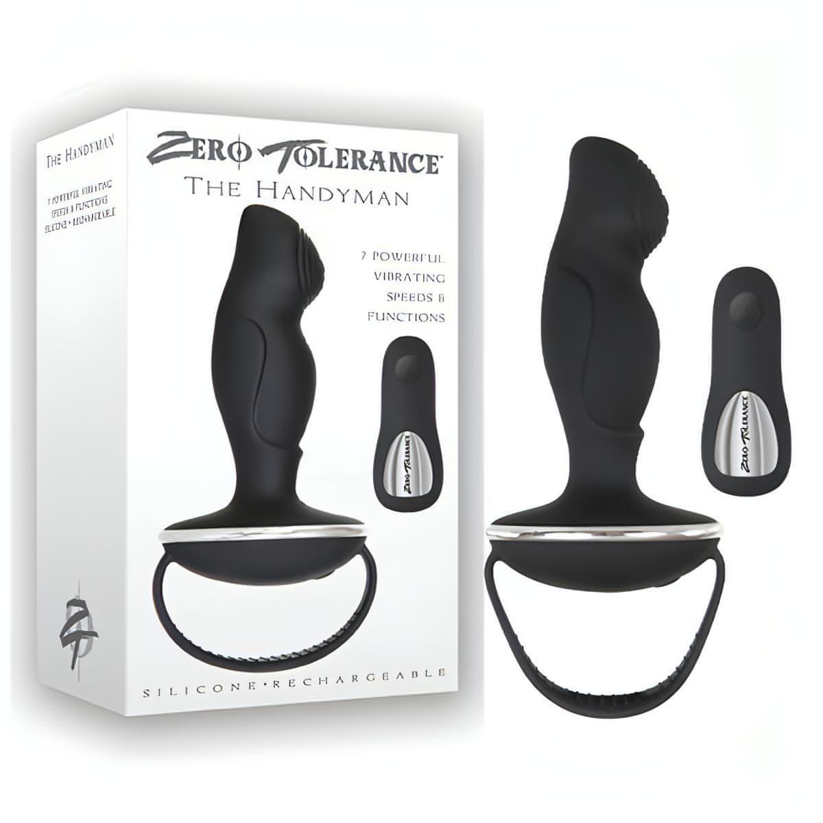 Zero Tolerance The Handyman -  USB Rechargeable Vibrating Anal Plug with Remote - Btantalized.com.au