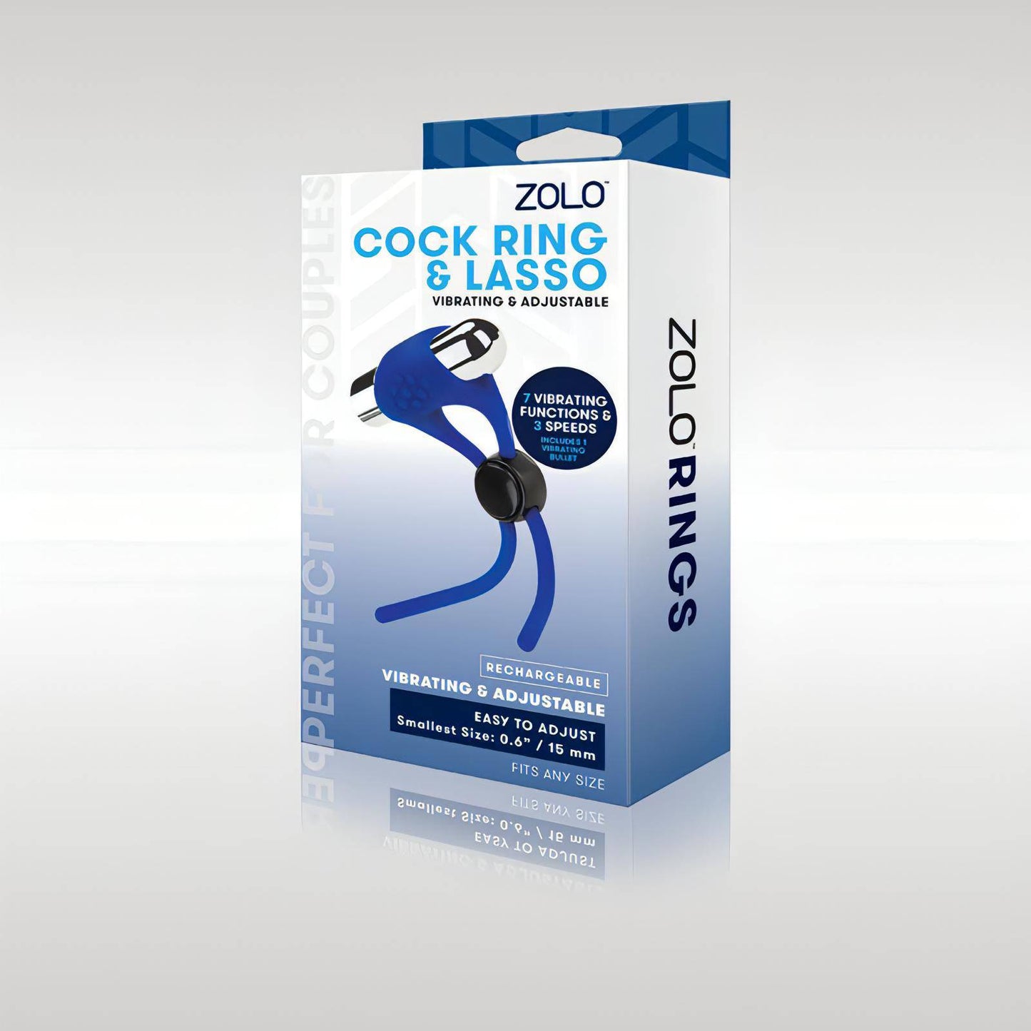 Zolo Rechargeable Cock Ring & Lasso -  USB Rechargeable Adjustable Cock Ring - Btantalized.com.au
