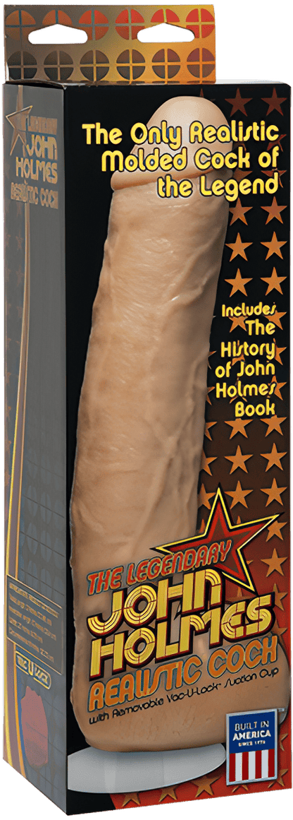 John Holmes Realistic Cock With Removable Vac-U-Lock Suction Cup - Btantalized.com.au