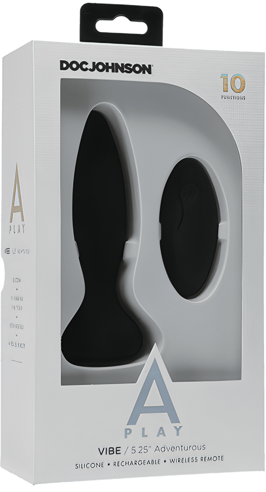 Vibe - Adventurous - Rechargeable Silicone Anal Plug With Remote - Btantalized.com.au