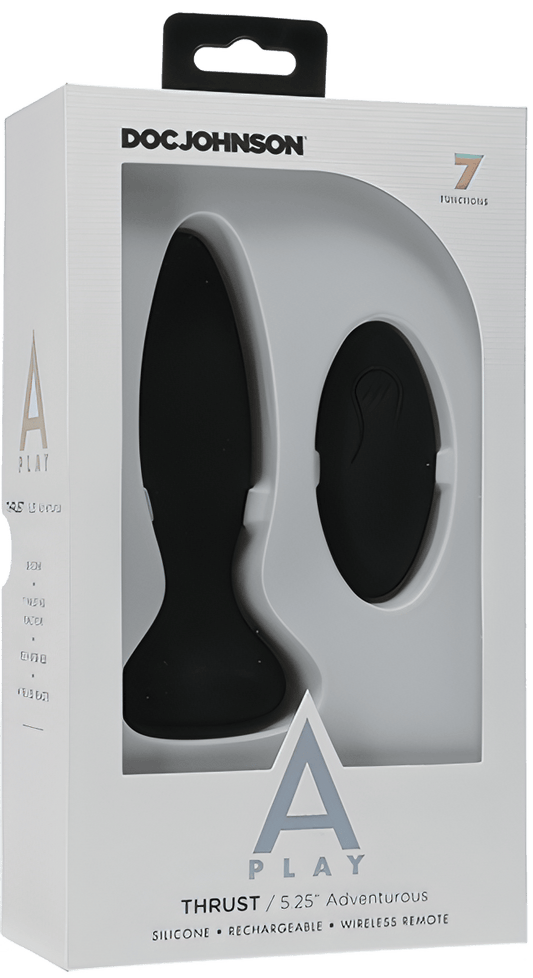 Thrust - Adventurous - Rechargeable Silicone Anal Plug With Remote - Btantalized.com.au