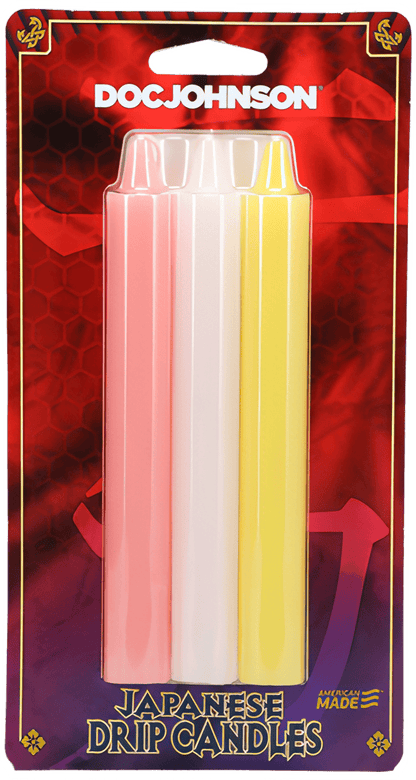 Japanese Drip Candles - 3 Pack - Pink, White, Yellow - Btantalized.com.au