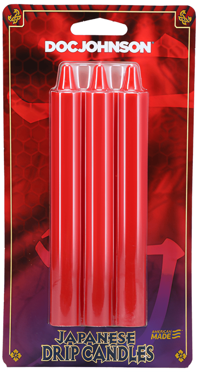 Japanese Drip Candles - 3 Pack - Red - Btantalized.com.au