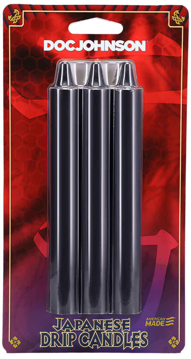 Japanese Drip Candles - 3 Pack - Black - Btantalized.com.au