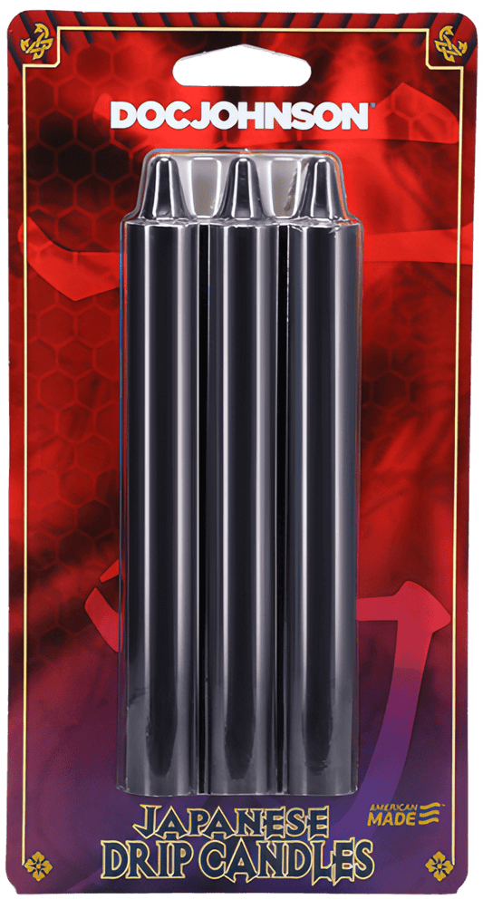 Japanese Drip Candles - 3 Pack - Black - Btantalized.com.au