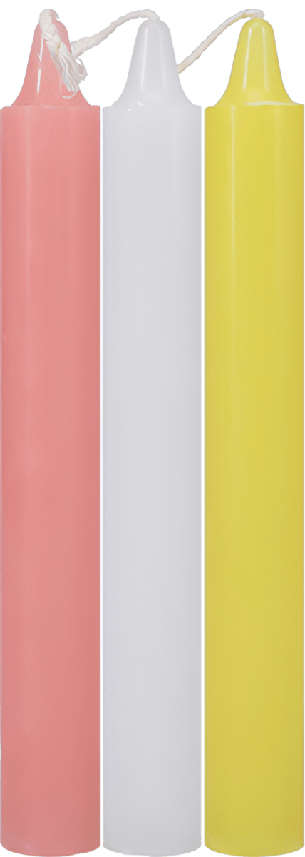 Japanese Drip Candles - 3 Pack - Pink, White, Yellow - Btantalized.com.au