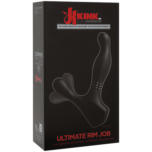 Ultimate Rim Job - Silicone Prostate Massager With Rotating Ridges - Btantalized.com.au