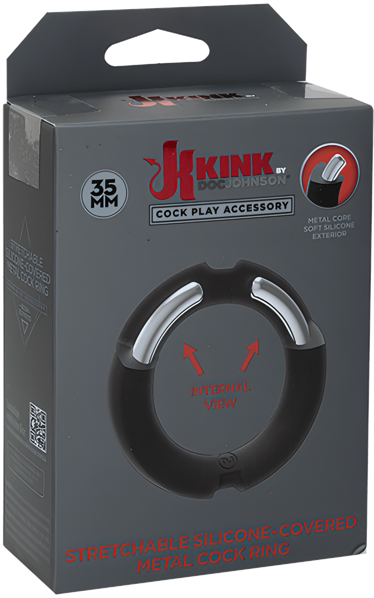 Silicone-Covered Metal Cock Ring - 35mm - Btantalized.com.au