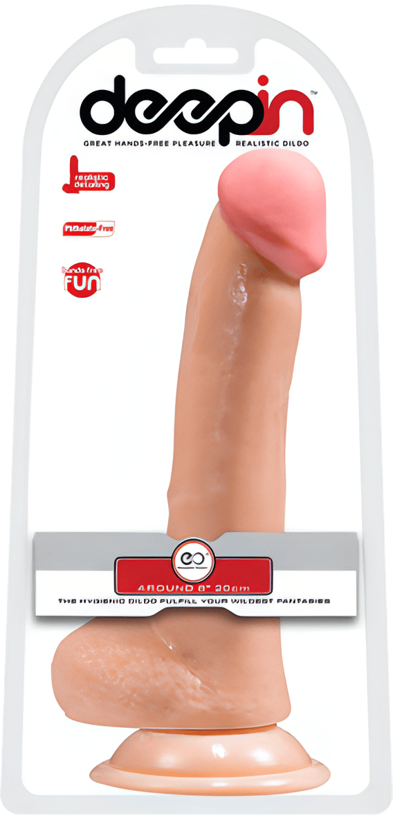 8" Realistic Dong With Balls - Btantalized.com.au