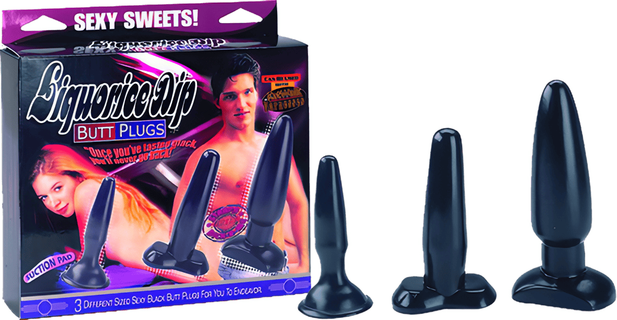 Liquorice Dip Butt Plugs - Btantalized.com.au