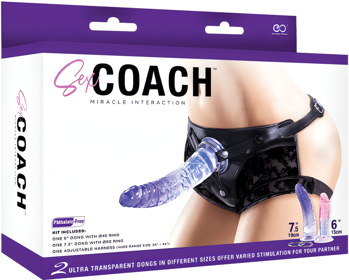 Sex Coach With 6 &amp; 7" Dildo - Btantalized.com.au